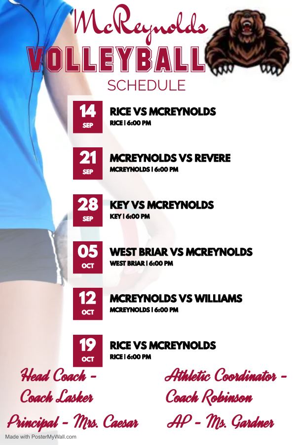 Volleyball Game Schedule